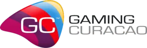 Logo for Gaming Curacao, med teksten 'GC Gaming Curacao' i fargerikt design.
