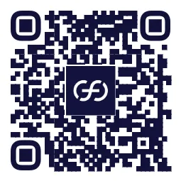 QR-kode med Firi-logoen for registrering hos Firi